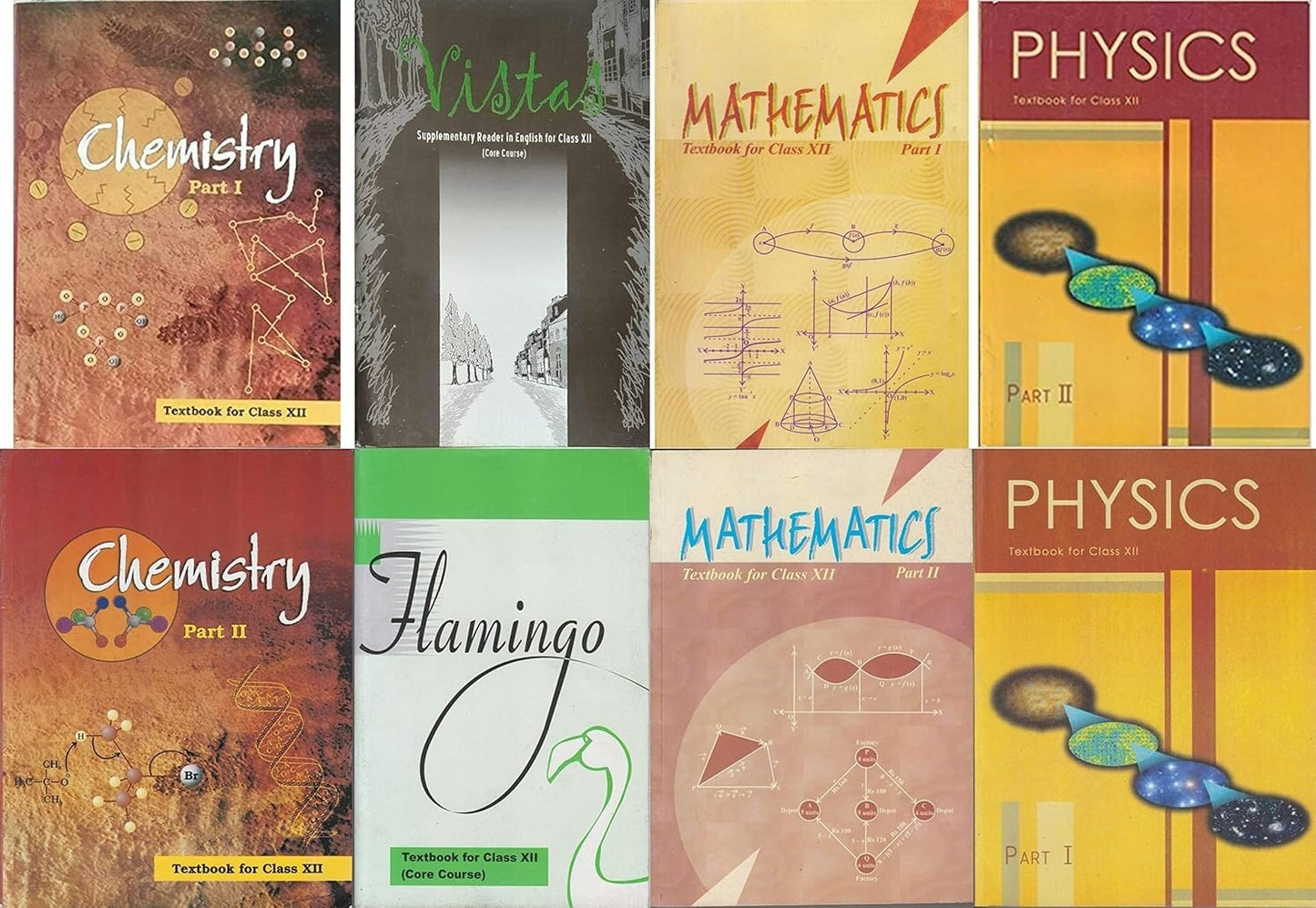 Class 12 - PCM-E (Physics, Chemistry, Maths, English) - Complete Set [Set of 8 Books] - Based on New Education Policy [Latest Edition]