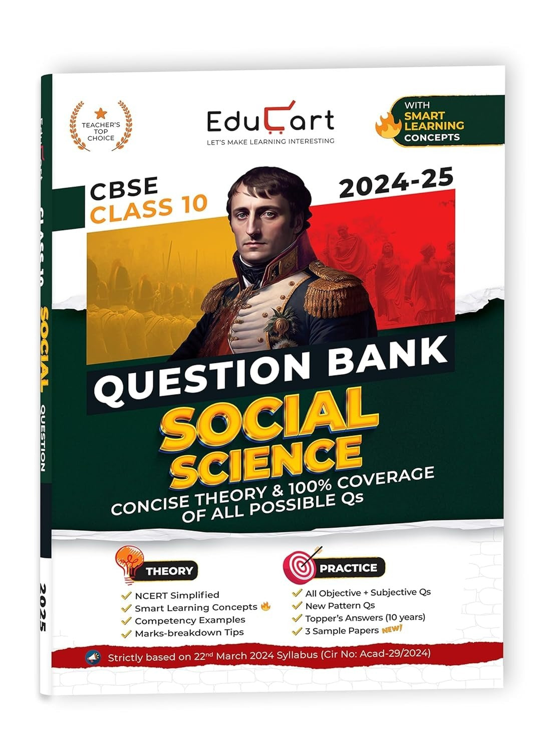 Educart  SOCIAL SCIENCE Question Bank  (For 2025 Board Exams) - Class 10