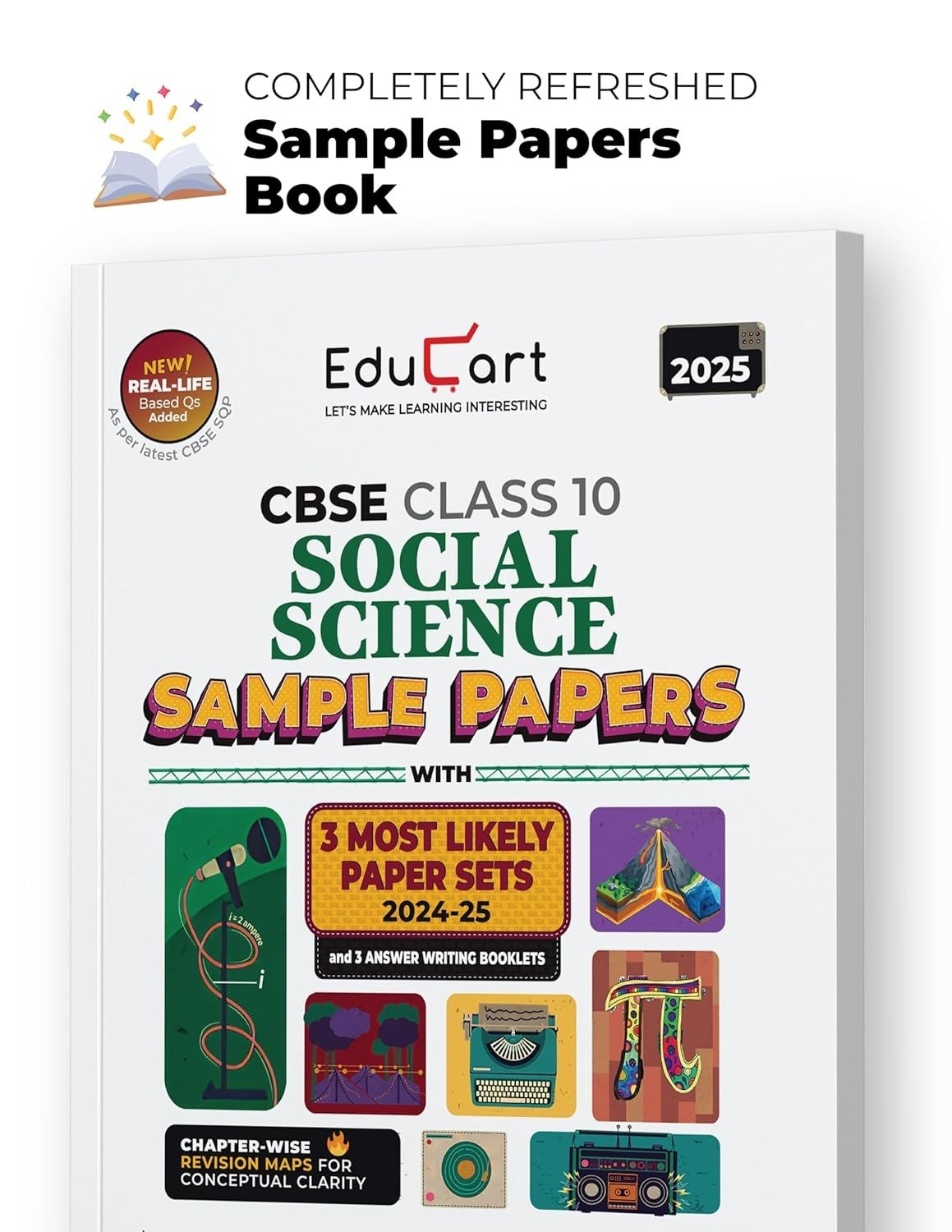 Educart SOCIAL SCIENCE Sample Papers 2024-25 - Class 10  (With exclusive CBSE Mock Booklets for 2025 Exam)