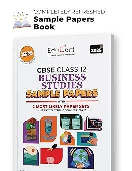 Educart BUSINESS STUDIES Sample Papers 2024-25 - Class 12  (With exclusive CBSE Mock Booklets for 2025 Exam)