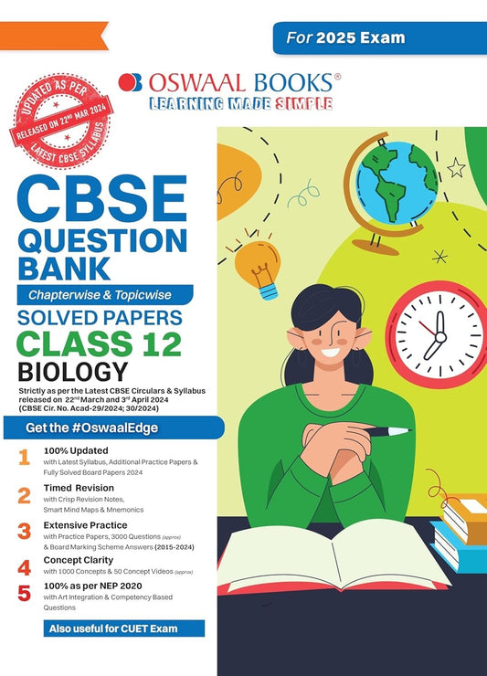 Oswaal BIOLOGY Question Bank Chapterwise and Topicwise Solved Papers [2024-25] - Class 12