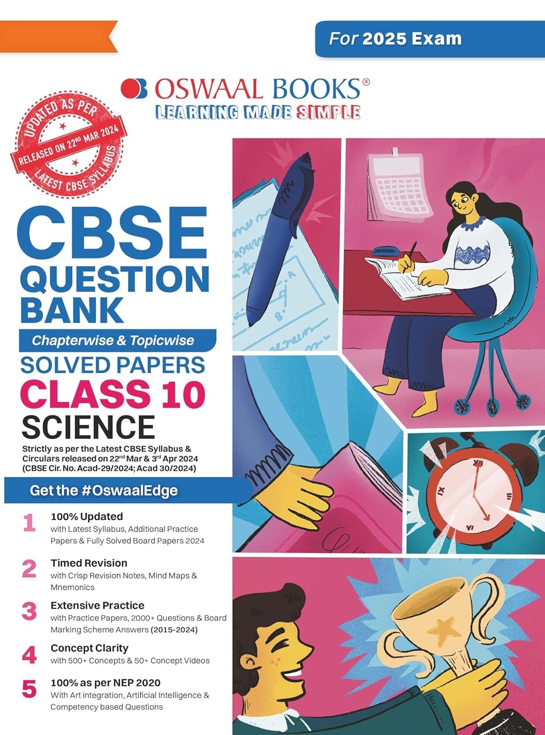 Oswaal SCIENCE - Question Bank, Chapterwise & Topicwise Solved papers [2024-25] - Class 10