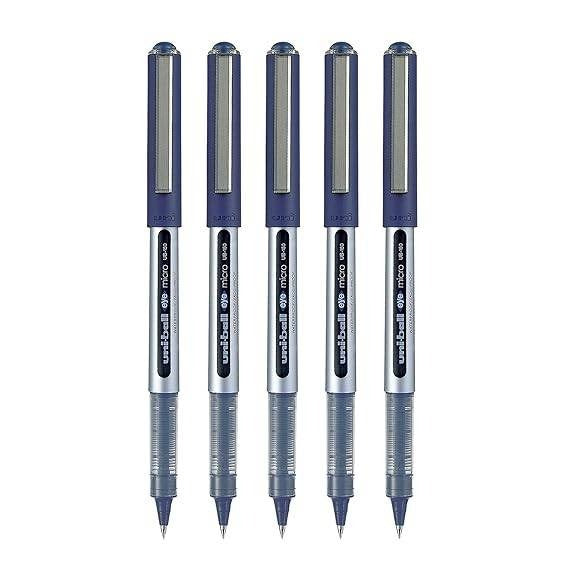 UNI-BALL Eye UB150 0.5mm Roller Ball Pen | Water & Fade Resistant | 3 Blue, 2 Black Pack of 5