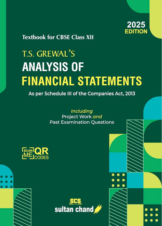 TS Grewal's - Analysis Of Financial Statements : Textbook for Accounts Class -12.      CBSE [2025-26 Session]