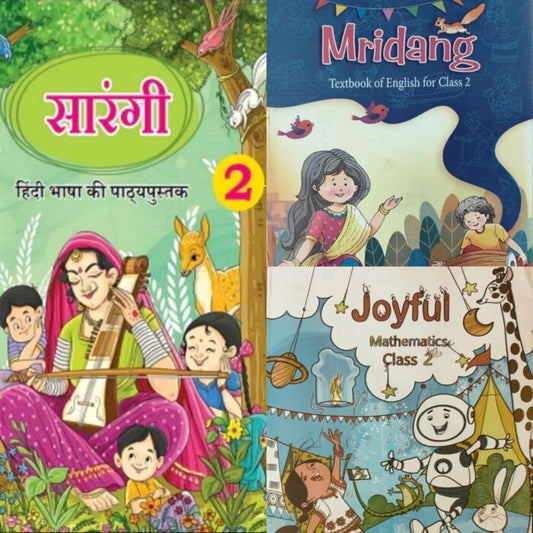 NCERT Complete Set (Joyful Maths, Sarangi, Mridang) for Class - 2   [Set of 3 Books]      CBSE [Latest Edition Based On New Education Policy]